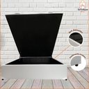 Ver imagem 3 de Box Bau Casal Corino Branco 1,38 X 1,88 Pistão a Gás