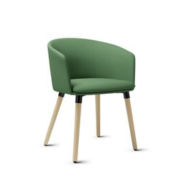 Poltrona PIX Estofada com Pés Palito Gupe Decor Verde - 10