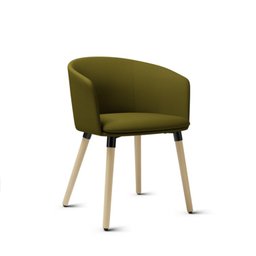 Poltrona PIX Estofada com Pés Palito Gupe Decor Verde - 9
