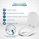 Ver imagem 4 de Assento Sanitário Tampa de Vaso Madeira Mdf Laqueado Sabatini para Bacia Icasa 6lpf - Branco