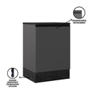 Ver imagem 3 de Balcão 1 Porta (com Tampo) 80cm Etna Grafite - Ssx Multicoisas