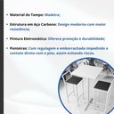 Ver imagem 3 de Conjunto Mesa Alta Bar Bistrô Quadrada Branca 2 Banquetas Confort Estofado White Don Castro