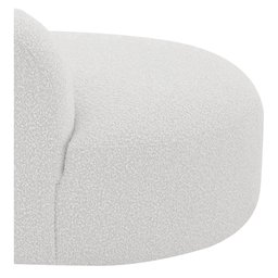 Divã Recamier Orgânico Tokyo 180cm Lado Esquerdo Bouclé Branco - Amarena Móveis - 8