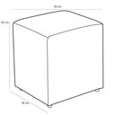 Ver imagem 3 de Kit 04 Puffs Quadrado Decorativo Sala de Estar L02 Linho Verde Menta - Lyam Decor