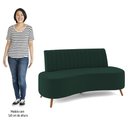 Ver imagem 5 de Sofá 2 Lugares para Sala Living 135cm Pés Palito Tamar K04 Veludo Verde - Mpozenato