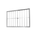 Ver imagem 2 de Vitrô 2 Folhas de Correr Aluminio Brilhante com Grade 1,00x1,00