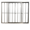 Ver imagem 3 de Vitrô 2 Folhas de Correr Aluminio Brilhante com Grade 1,00x1,00