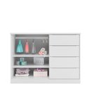 Ver imagem 6 de Conjunto Infantil Guarda Roupa e Cômoda Jade 3 Portas Giratória 4 Gavetas MDF Branco Sal Movelaria