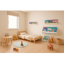 Ver mais imagens de Expositor Montessoriano para Livros e Revistas Infantil 100% Mdf