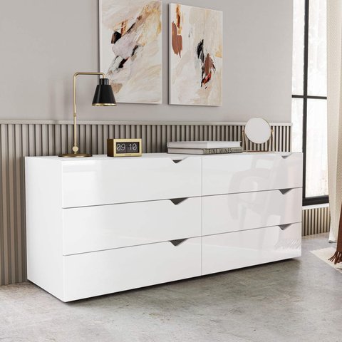 Cômoda Organizadora 150cm com 6 Gavetas 240821 Linha Porto Politorno