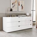 Ver imagem 1 de Cômoda Organizadora 150cm com 6 Gavetas 240821 Linha Porto Politorno
