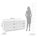 Ver imagem 2 de Cômoda Organizadora 150cm com 6 Gavetas 240821 Linha Porto Politorno