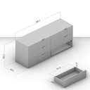Ver imagem 3 de Cômoda Organizadora 150cm com 6 Gavetas 240821 Linha Porto Politorno