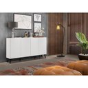 Ver mais imagens de Aparador Buffet Retrô Multimóveis Veneza 4 Portas FG3556 Branco/Preto