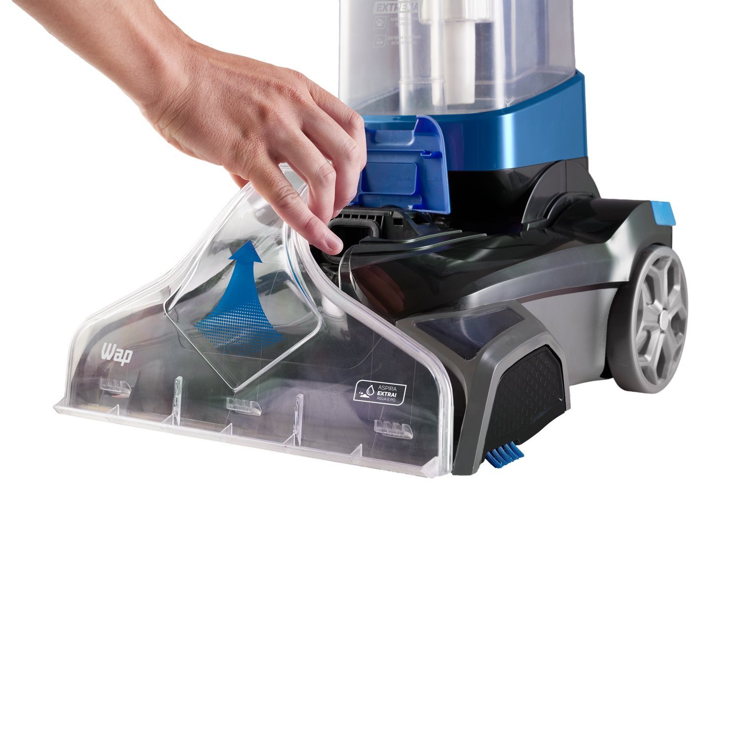 Extratora e Higienizadora Vertical WAP Power Cleaner PRO Sofás Tapetes e Carpetes 220V Azul - 19