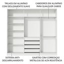Ver imagem 5 de Guarda Roupa Casal 100% Mdf Madesa Eros 3 Portas de Correr com Espelho - Branco/rustic/branco