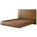 Ver imagem 3 de Cama Queen Flutuante com Cabeceira 160cm Lyra Sintético Camel S05 - Mpozenato