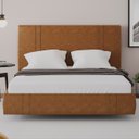 Ver imagem 5 de Cama Queen Flutuante com Cabeceira 160cm Lyra Sintético Camel S05 - Mpozenato