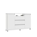 Ver imagem 1 de Cômoda Atenas Sapateira 2 Portas e 3 Gavetas Branco para Quarto