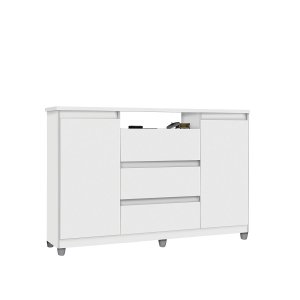 Cômoda Atenas Sapateira 2 Portas e 3 Gavetas Branco para Quarto