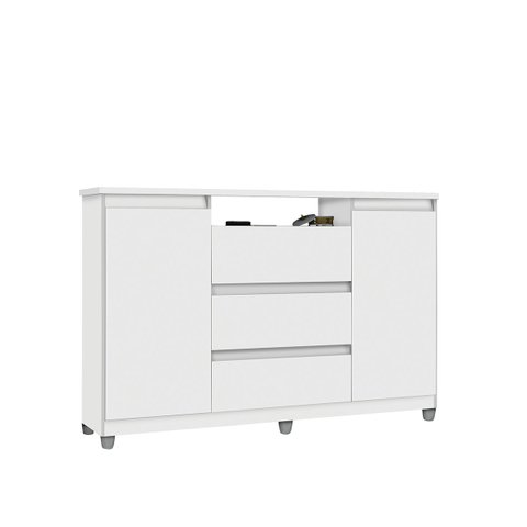 Cômoda Atenas Sapateira 2 Portas e 3 Gavetas Branco para Quarto