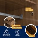 Ver imagem 6 de Guarda-Roupa Casal com Espelho 3 Portas de Correr Muriqui CabeCasa MadeiraOriginals