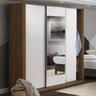 Guarda-Roupa Casal com Espelho 3 Portas de Correr Muriqui CabeCasa MadeiraOriginals - 2