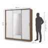 Guarda-Roupa Casal com Espelho 3 Portas de Correr Muriqui CabeCasa MadeiraOriginals - 4
