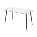 Ver imagem 2 de Mesa de Jantar Moderninha em Aço Cor Preta 120cm - 51847