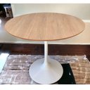 Ver imagem 2 de Mesa de Jantar Saarinen 110 Cm Tampo Jade Base Branca Branco