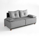 Ver imagem 3 de Sofá 3 Lugares 1,95m Potenza Bom Pastor Linho Cinza/preto