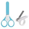 Kit Cuidados Bebê Buba Azul Cortador de Unha Tesoura Pente Escova Cabelo Higiene - 4