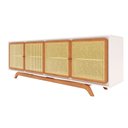 Ver imagem 7 de Balcão Buffet Ricco 220 Cm Laca 4 Potas em Palhinha Off White