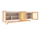 Ver imagem 5 de Balcão Buffet Ricco 220 Cm Laca 4 Potas em Palhinha Off White