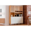 Ver imagem 1 de Kit de Cozinha Compacta Moscato 6 Portas e 1 Gaveta 197x151cm Amendoa/branco - Ronipa