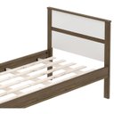 Ver mais imagens de Cama Solteirocm8004 e Mesa de Cabeceira Az1016 Qt2 Nogal Branco Tecno Mobili