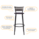 Ver imagem 4 de Banqueta Alta para Cozinha Junco Degradê Bancada Bistrô Balcão Ilhas Área Gourmet Piscina