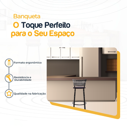 Banqueta Alta para Cozinha Junco Degradê Bancada Bistrô Balcão Ilhas Área Gourmet Piscina - 3