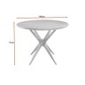 Mesa de Jantar Redonda 180cm Salvy Madeira Liptus Castanho Claro - Sallar Home - 3