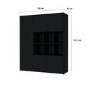 Ver imagem 3 de Armário Alto c/Nichos e 05 Portas 161,5x135x42cm WLAN135 Preto Ônix