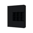 Ver imagem 2 de Armário Alto c/Nichos e 05 Portas 161,5x135x42cm WLAN135 Preto Ônix