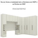 Ver imagem 7 de Quarto Casal Modulado Completo 7 Pecas Seletto Areia Henn