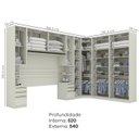 Ver imagem 3 de Quarto Casal Modulado Completo 7 Pecas Seletto Areia Henn
