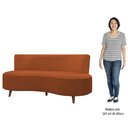 Ver imagem 5 de Sofá 2 Lugares para Sala Living 135cm Pés Palito Korah K04 Bouclê Terracota - Mpozenato