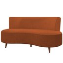 Ver imagem 1 de Sofá 2 Lugares para Sala Living 135cm Pés Palito Korah K04 Bouclê Terracota - Mpozenato