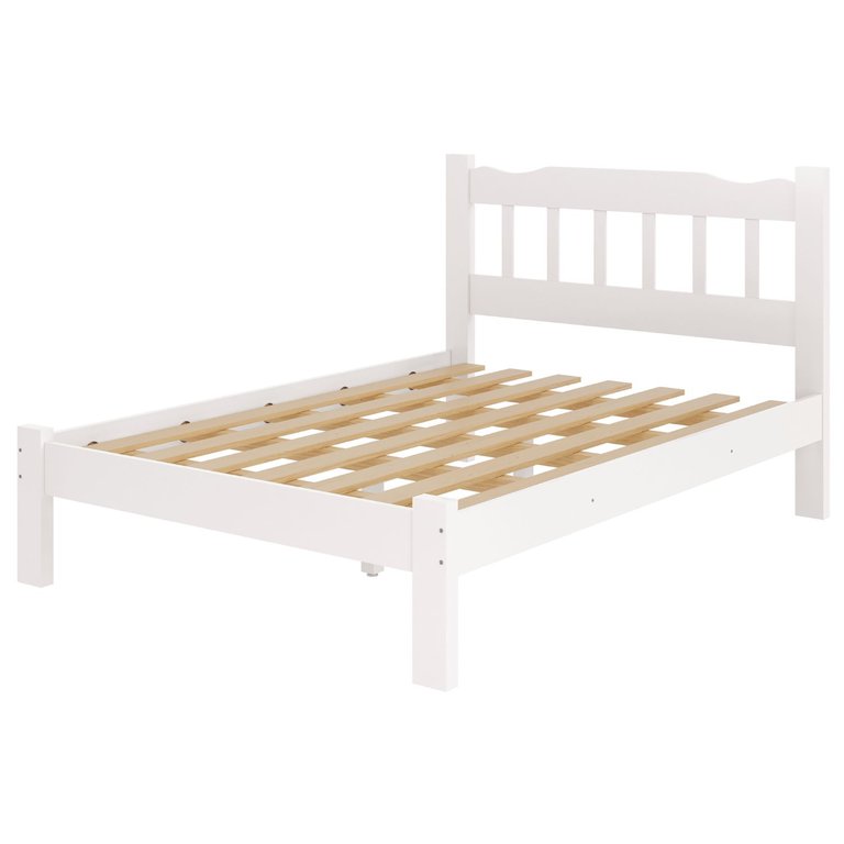 Cama Casal New Perola Madeira Maciça Cor Branco Cama Casal New Perola Madeira Maciça Cor Branco