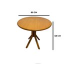 Ver imagem 2 de Mesa Redonda X de Madeira Maciça 80x80:mel