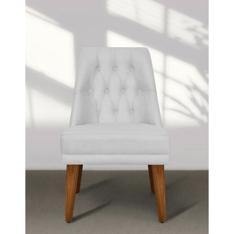 Kit 2 Cadeiras de Jantar Bela Suede Branco Suede Branco