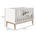 Ver imagem 7 de Quarto de Bebê 3 Portas New Classic Branco com Pés Madeira Natural e Colchão Gazin - Reller