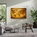 Ver imagem 4 de Quadro Decorativo Mapa Mundi Antigo e Detalhado